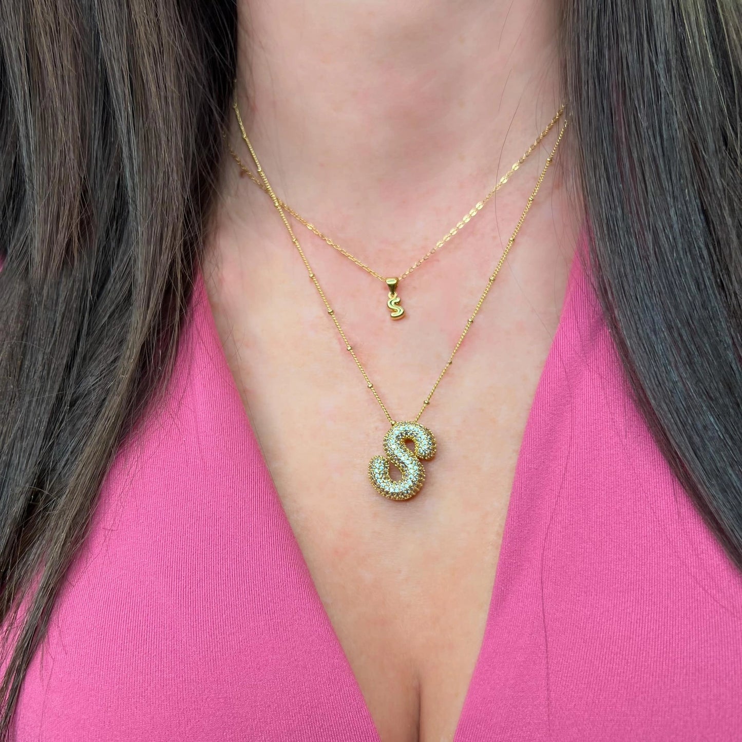 Initial Balloon Bubble Necklace