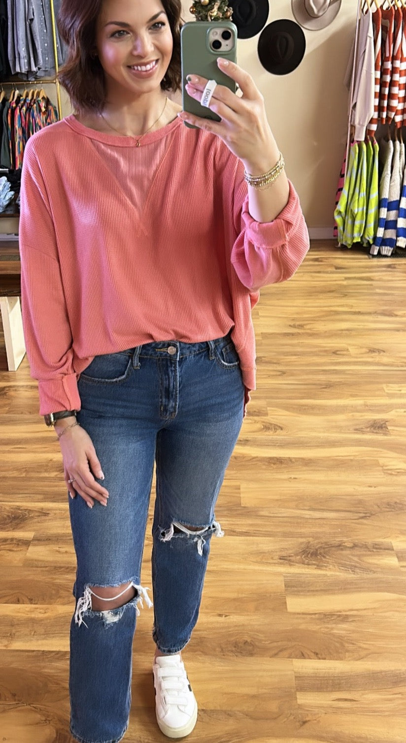 High Rise Straight Jeans