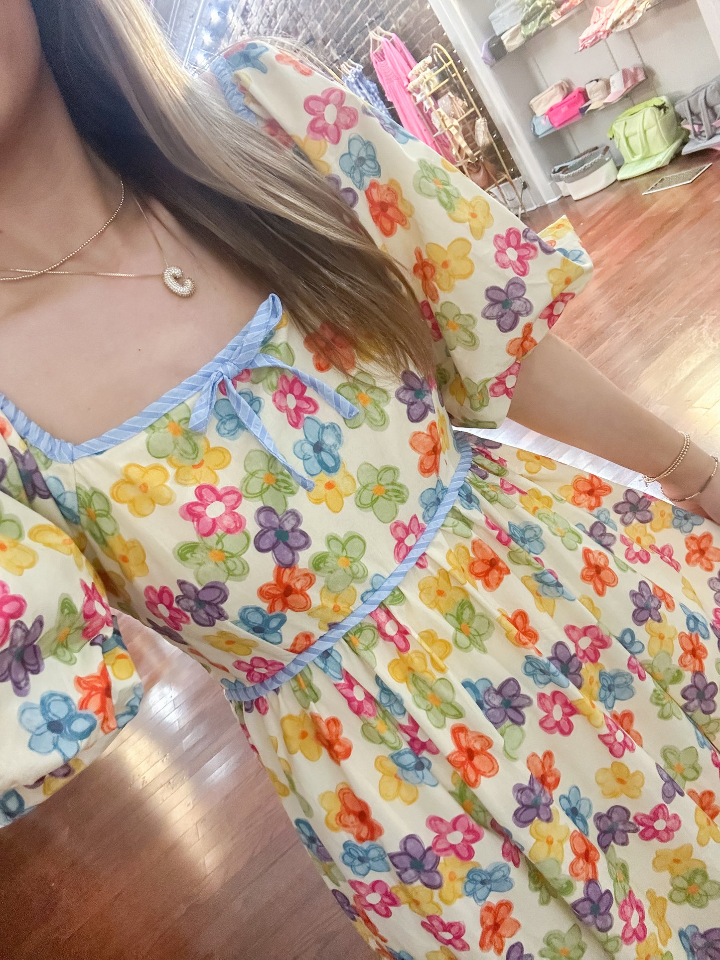 Floral Puff Sleeve Dress