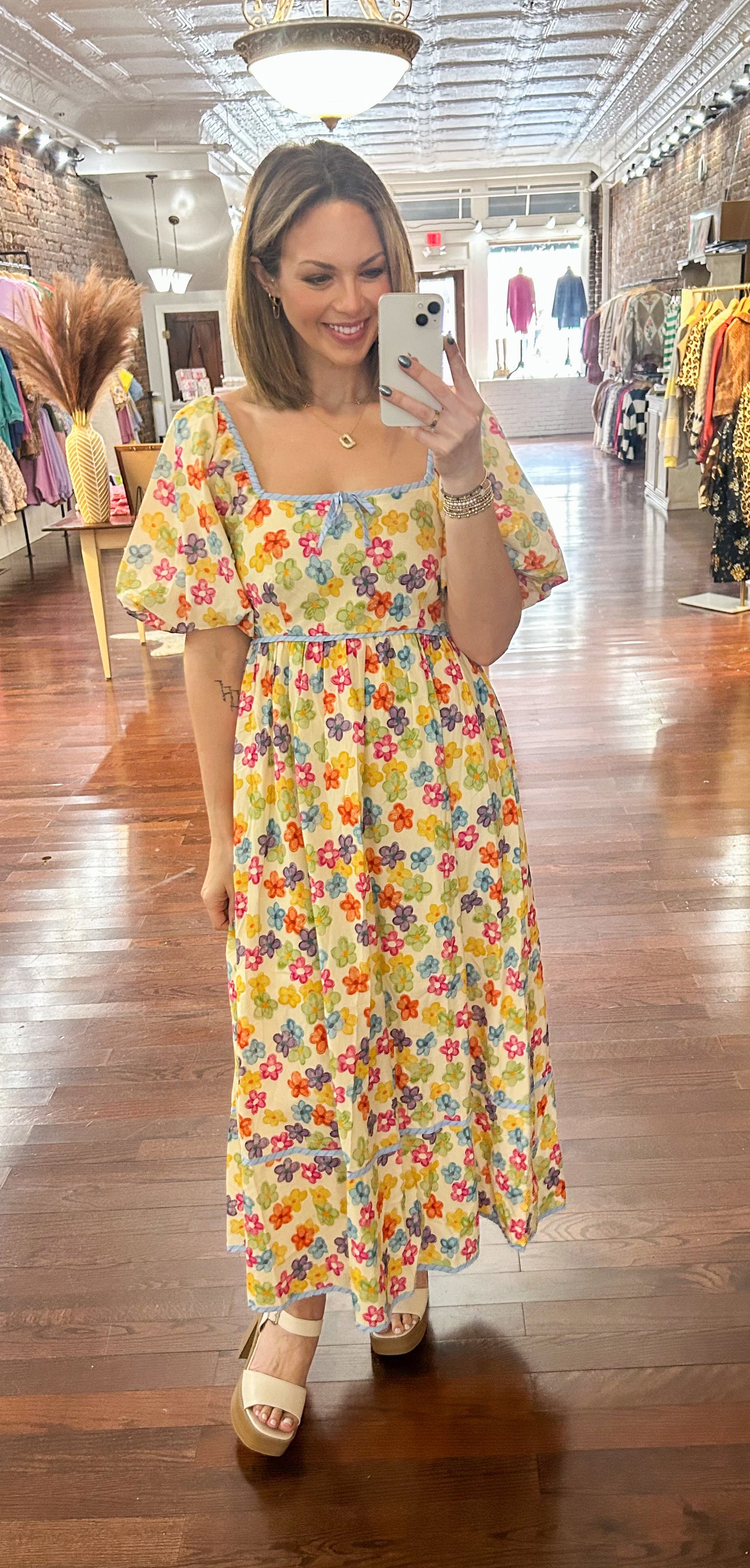Floral Puff Sleeve Dress