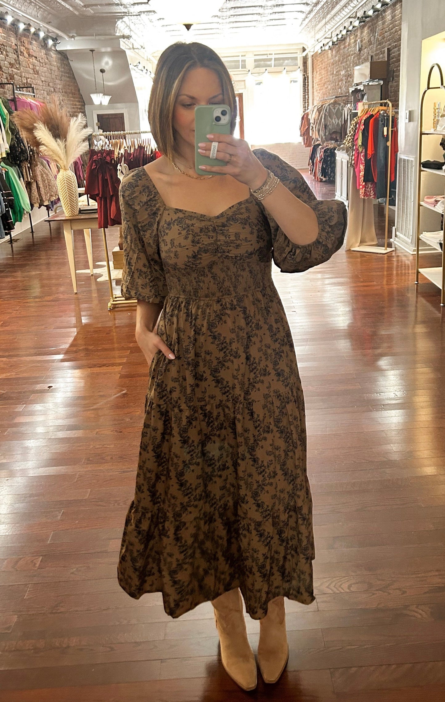 Brown Multi Dress