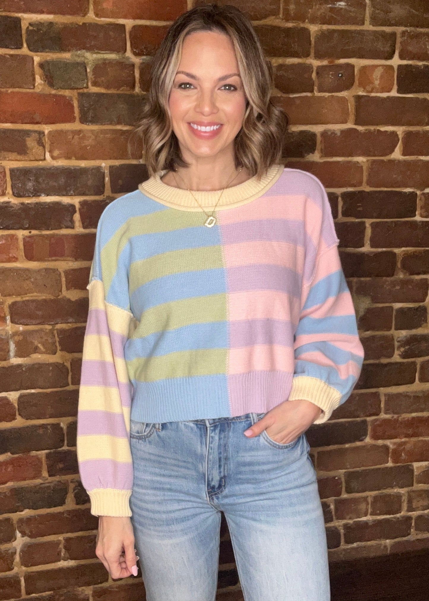 Pink/Blue Multi Sweater