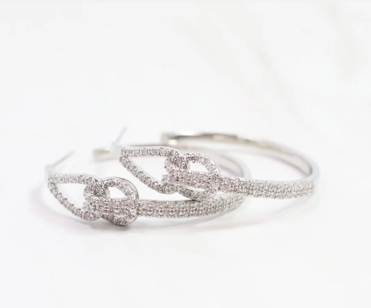 McSorley CZ link hoop earring