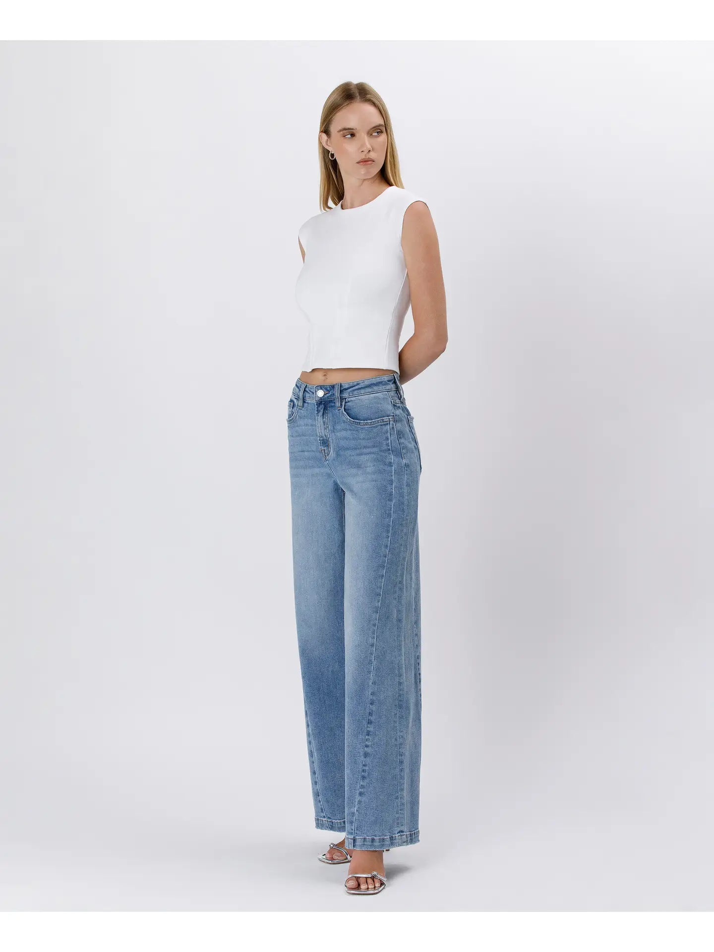 High Rise Seam Detail Pants