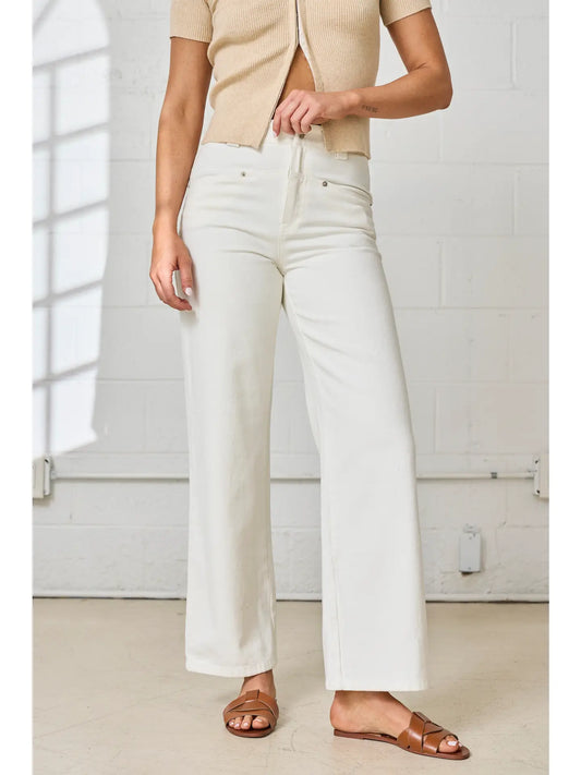 White Straight Fit Jeans