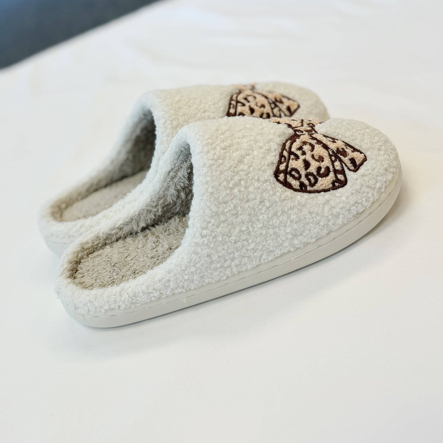 Emily Bow Cozy Lounge Slippers: L/XL