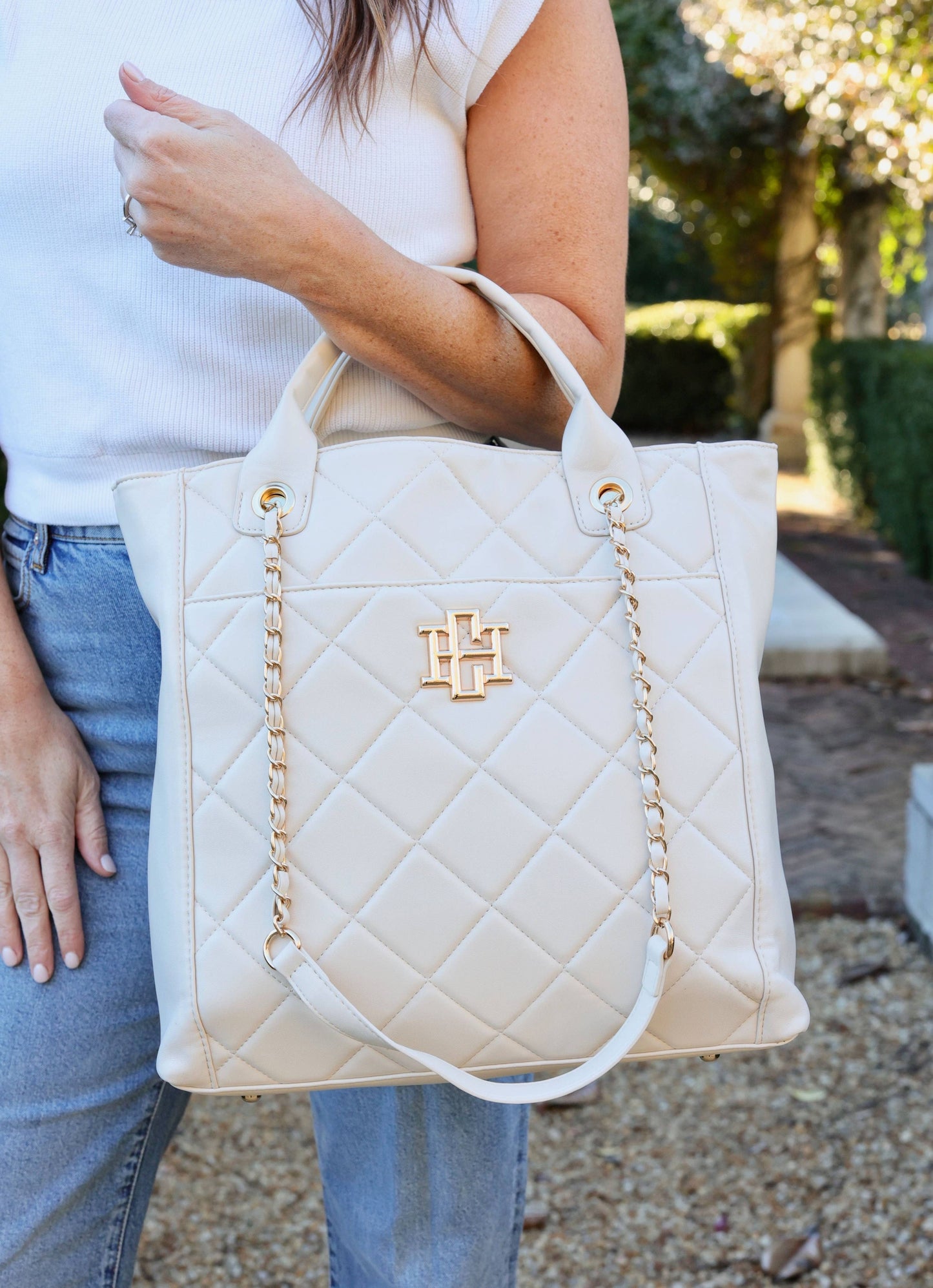 Kinzley Tote CREAM QUILTED