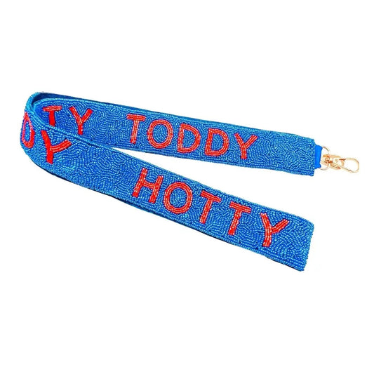 Hotty Toddy-Blue Beaded Purse Strap