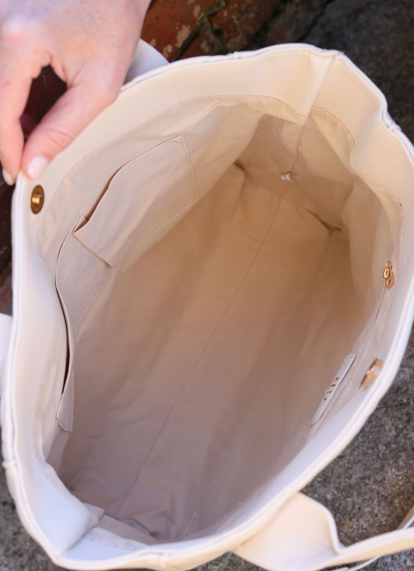 Kinzley Tote CREAM QUILTED