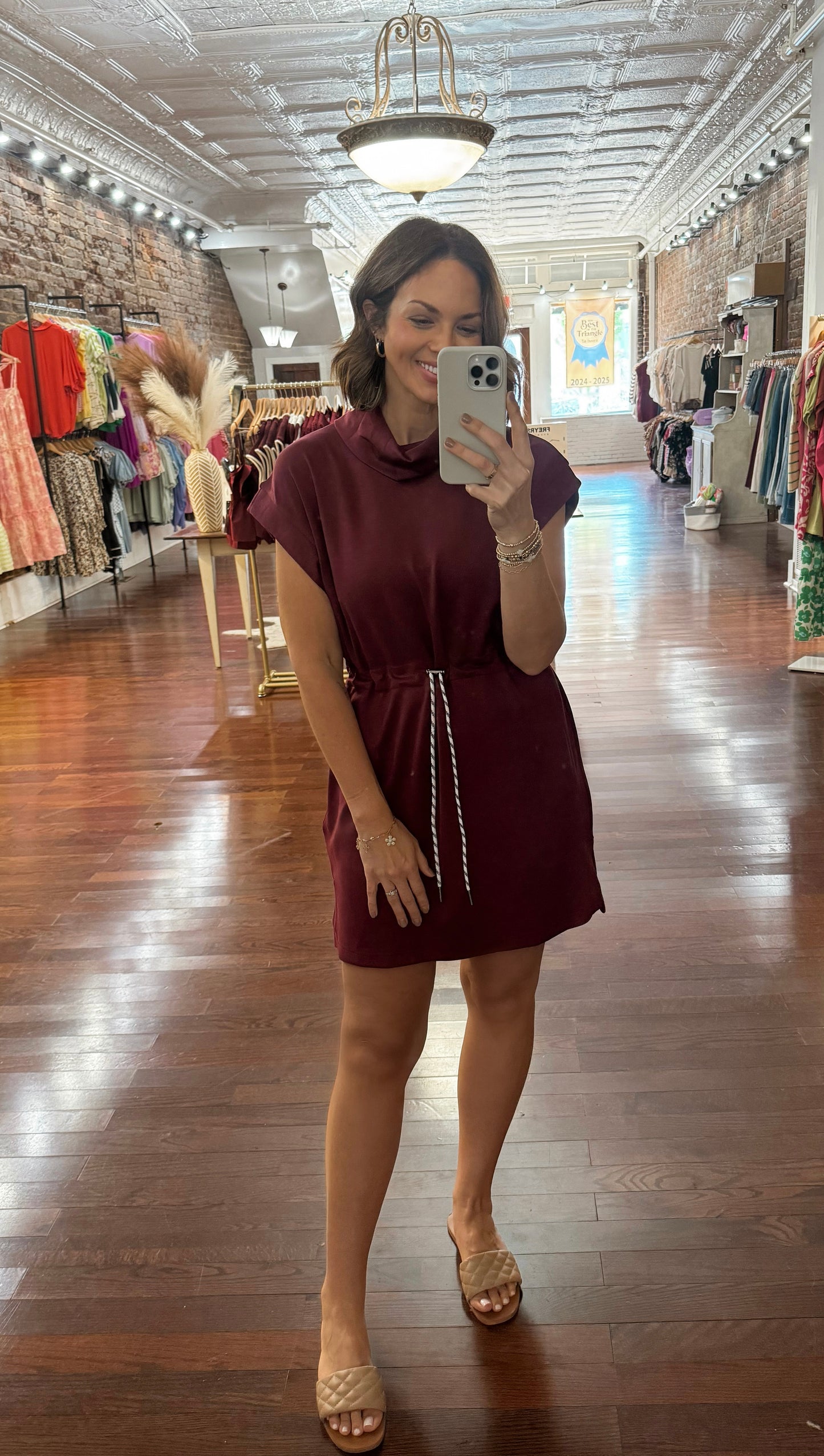 Drawstring Mini Dress