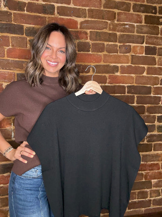 Black Boxy Top