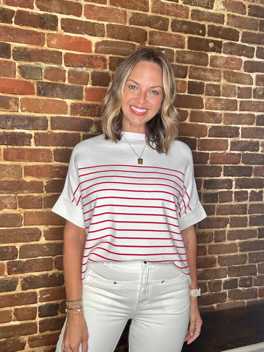 Striped Crewneck Top