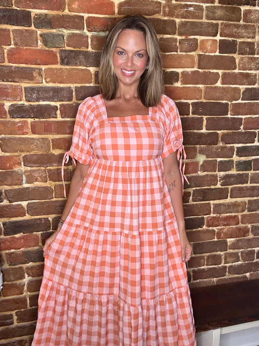Puff Sleeve Maxi Dress