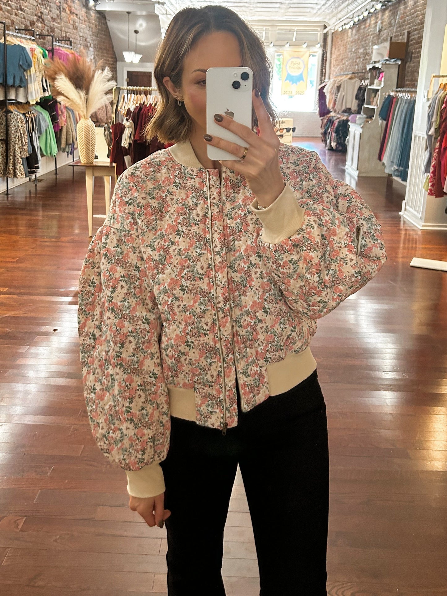 Floral Quilted Puffer Jacket