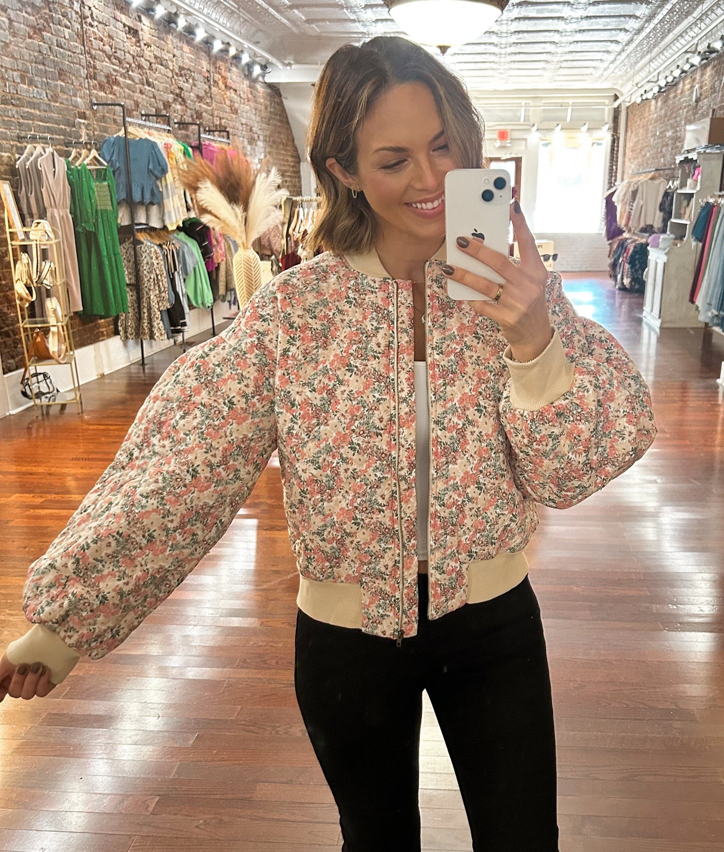 Floral Quilted Puffer Jacket