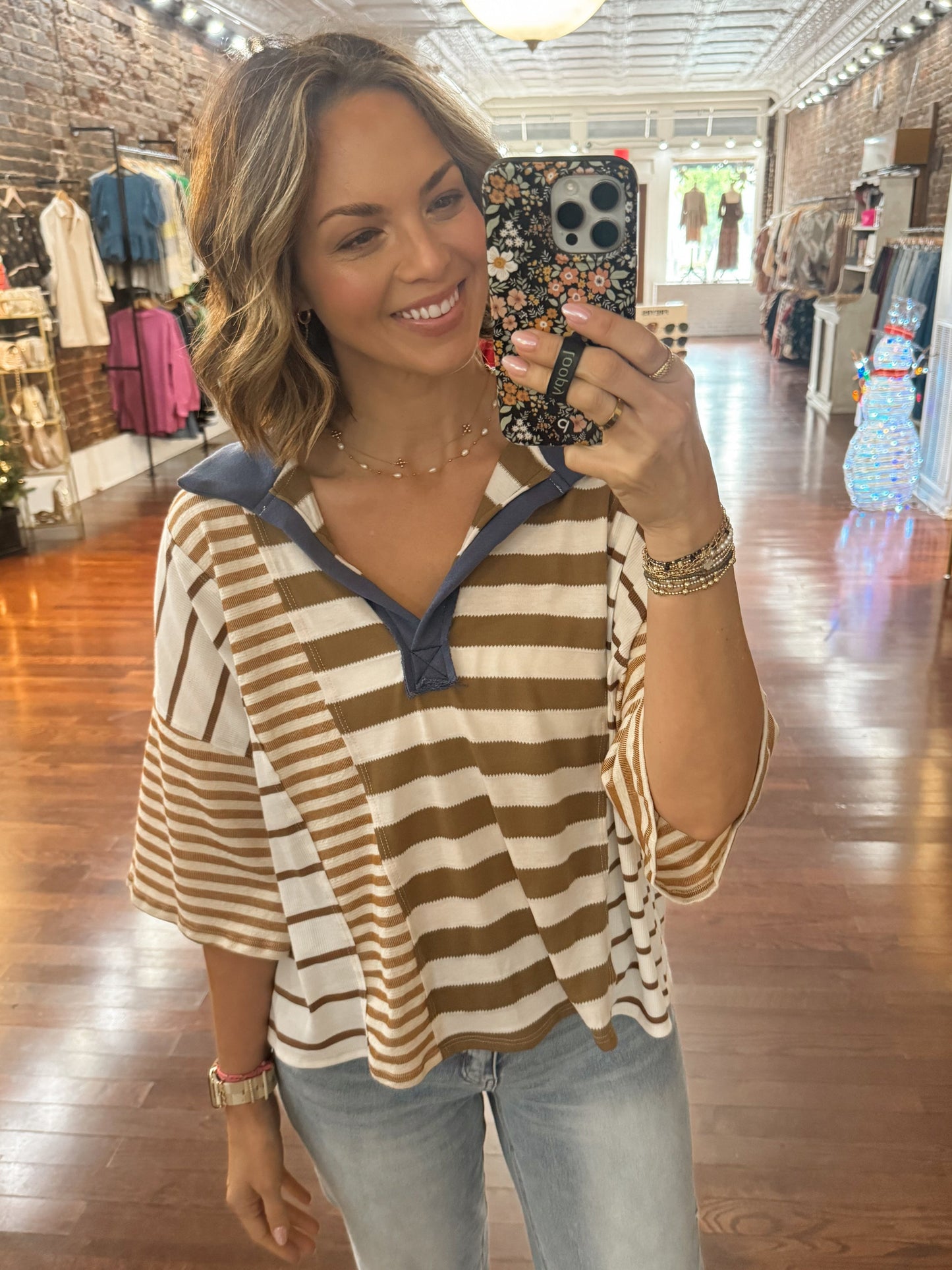 Striped Patchwork Top