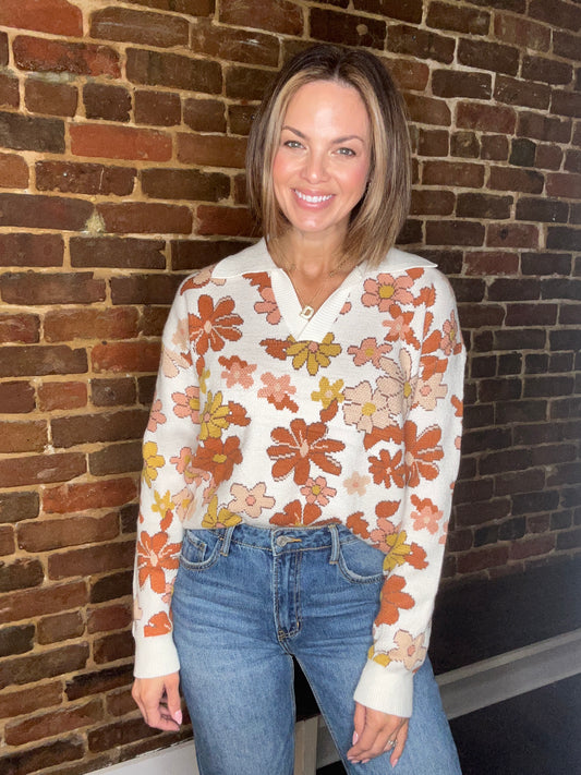 Fall Floral Sweater