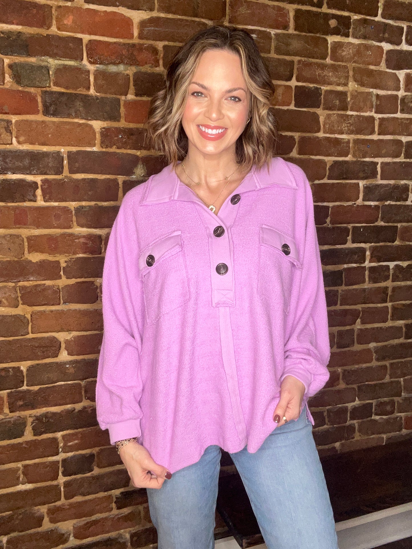 Lavender French Terry Top