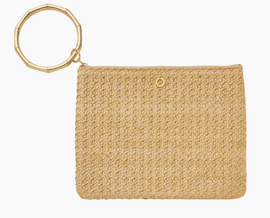 Natural Raffia Clutch Bag