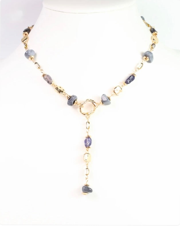 Letti stone Y necklace