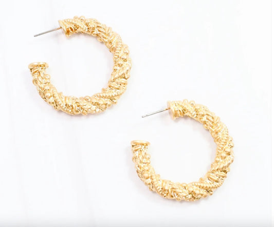 Allman twisted hoop earring