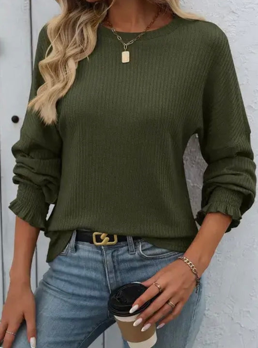 Army green pullover sweater