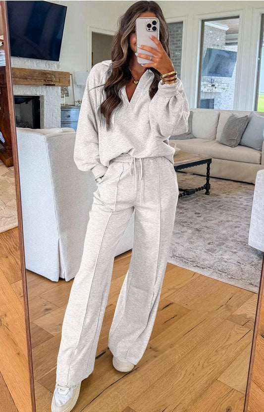 Light grey sweat pant set
