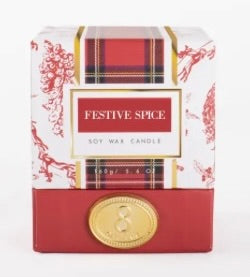 Festive spice soy wax candle