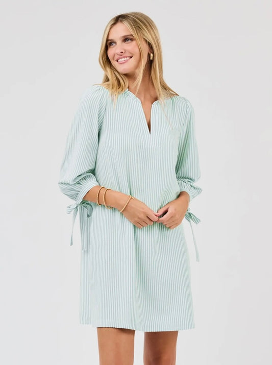 Lainey Dress Seafoam/White