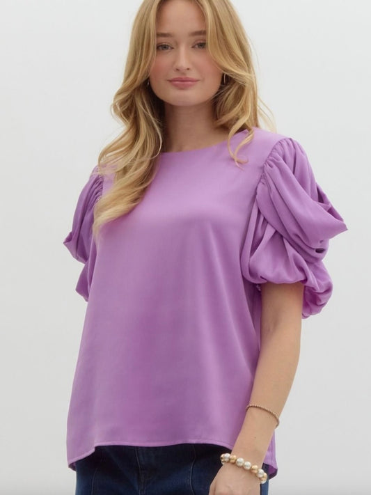 Lilac short sleeve top