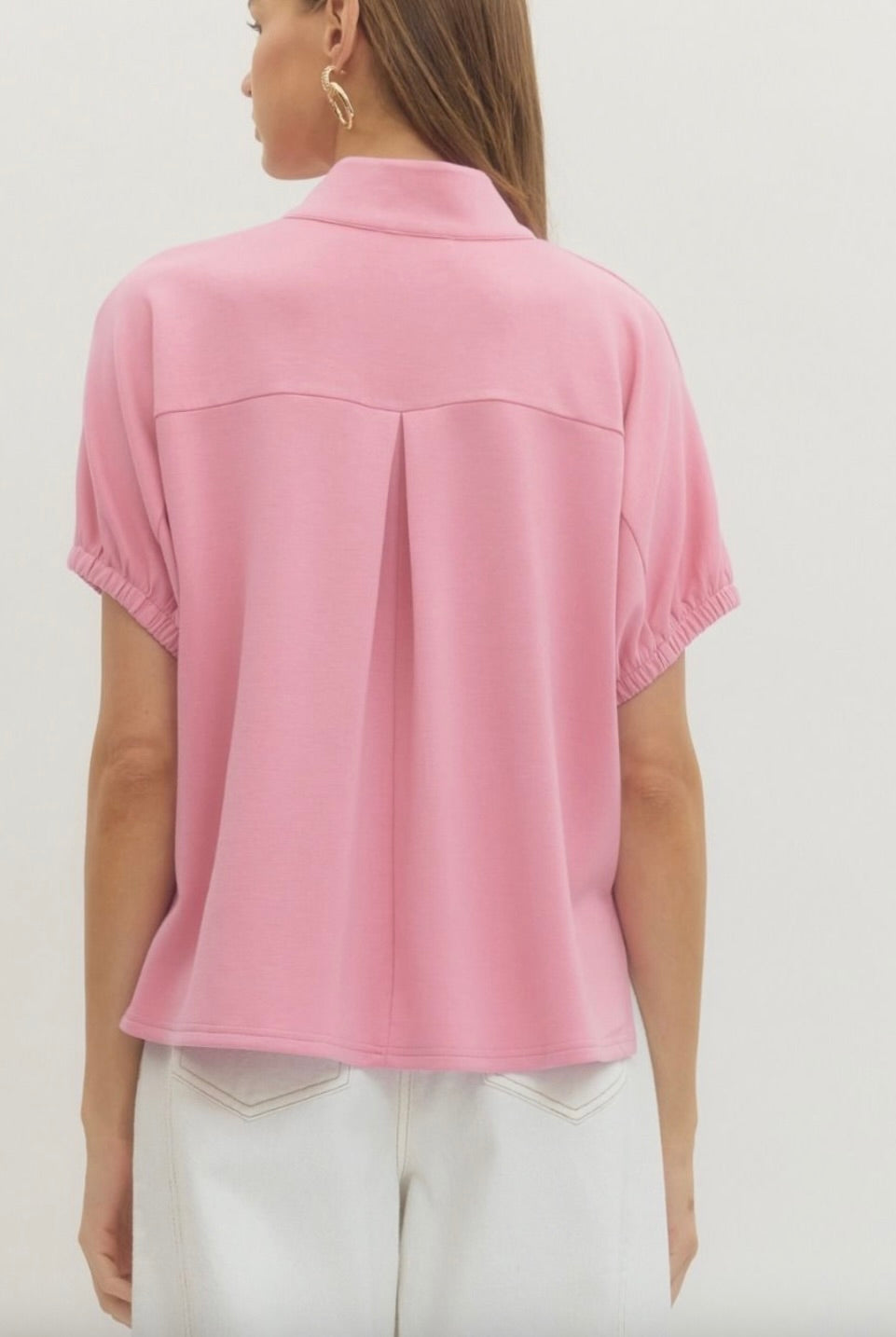 Baby Pink V neck top