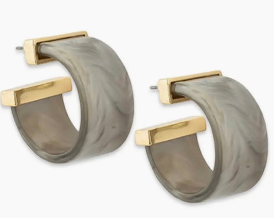 grey tortoiseshell earring