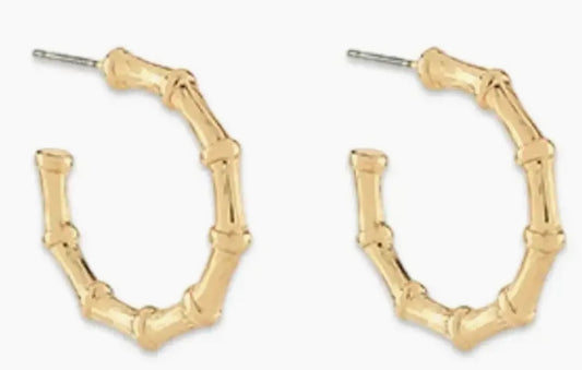 gold bamboo earring