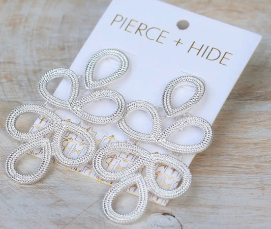 silver statement earring