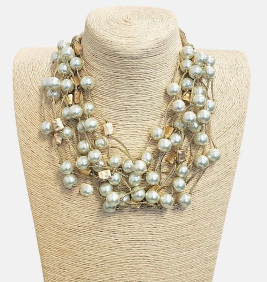 Coastal Chunky Pearl Necklace