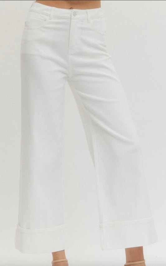 White cuff jean