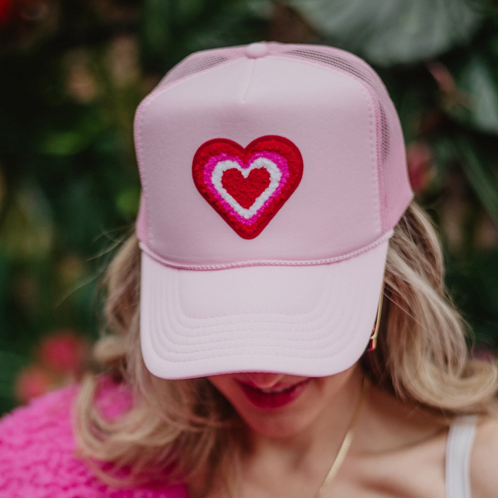 Heart Chenille Patch Trucker Hat