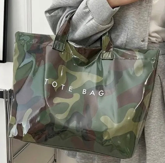 Large Waterproof Camo Tote Bag