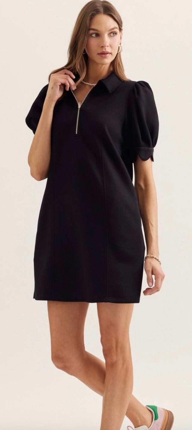 Mini Knit Black Dress