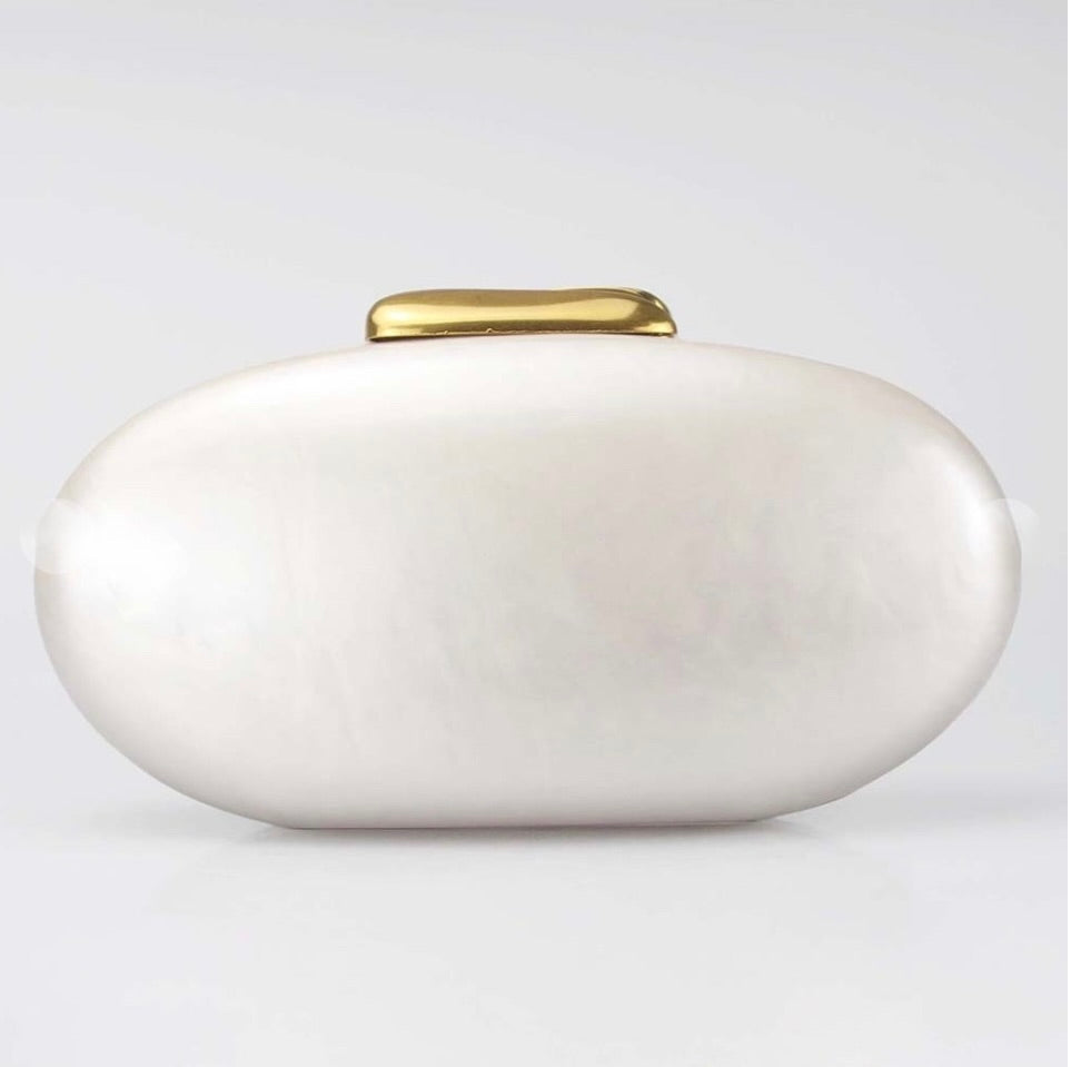 Round Acrylic Evening Pearl Bag