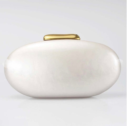 Round Acrylic Evening Pearl Bag