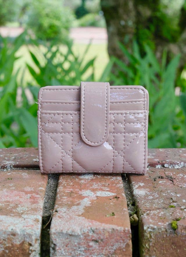 Tate Card Holder Wallet TAUPE PATENT