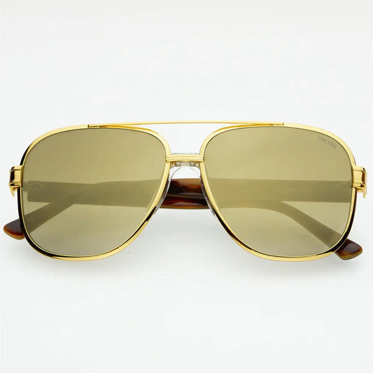 Carter Gold Mirror Sunglasses: Tortoise / Gold Mirror