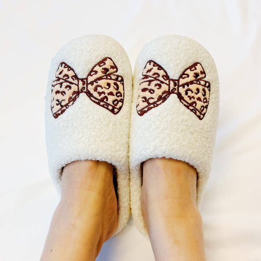 Emily Bow Cozy Lounge Slippers: L/XL